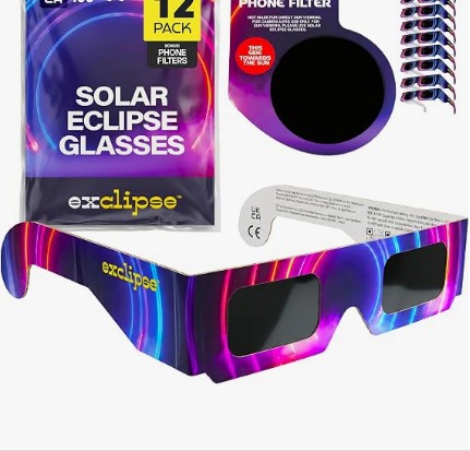 exclipse Solar Eclipse Glasses – ISO 12312-2 & CE & UKCA Certified Safe Sun Viewing Glasses, Direct Solar Observation, AAS 2026, Bulk Pack